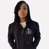 Black Zip-up Hoodie- Free T- Shirt (White) Bling - Image 2