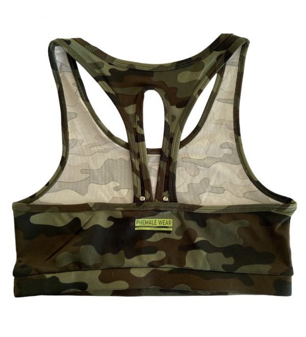 Camouflage 3 pc. Outfit - Phemales w/Chain (Lime Green) - Image 2