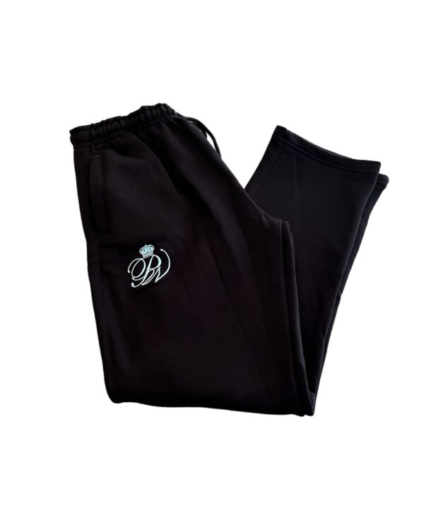 Black Sweatpants - Tiffany Blue (PW Logo)